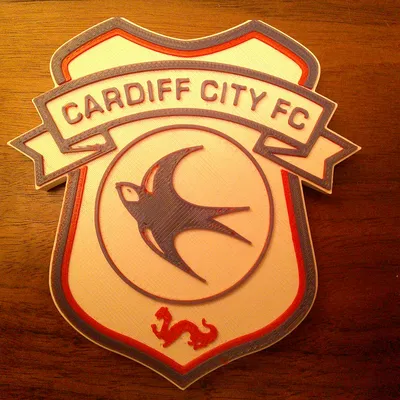 Mô hình logo Cardiff City F.C. 3D: Hướng dẫn in cực chi tiết