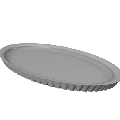 Khay Đựng Đồ Decor Hình Oval Tối Giản In 3D