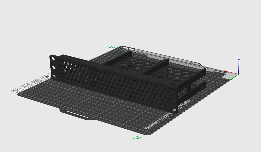 Mặt nạ rack 10 inch kèm giá gắn 4 ổ cứng 2.5 inch - Image 1