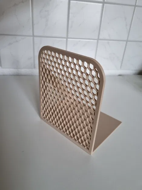 Kẹp giữ sách họa tiết tổ ong (Honeycomb Bookend V1) tối giản - Image 1