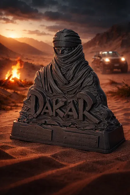 Tượng bán thân tay đua Dakar Rally - Mô hình trang trí Motorsport độc đáo - Image 1