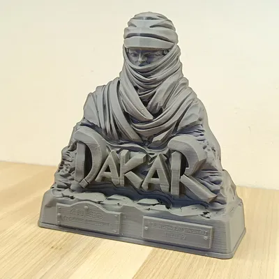 Tượng bán thân tay đua Dakar Rally - Mô hình trang trí Motorsport độc đáo