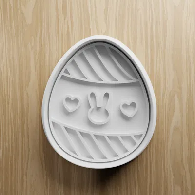 Khuôn Cắt Bánh Quy Hình Trứng Phục Sinh STL | Khuôn Fondant Hình Thỏ | File In 3D