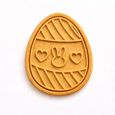 Khuôn Cắt Bánh Quy Hình Trứng Phục Sinh STL | Khuôn Fondant Hình Thỏ | File In 3D