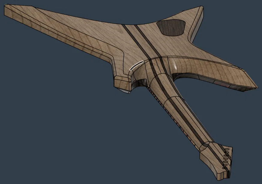 Ashes - Mẫu đàn guitar thiết kế cho máy CNC - Image 3