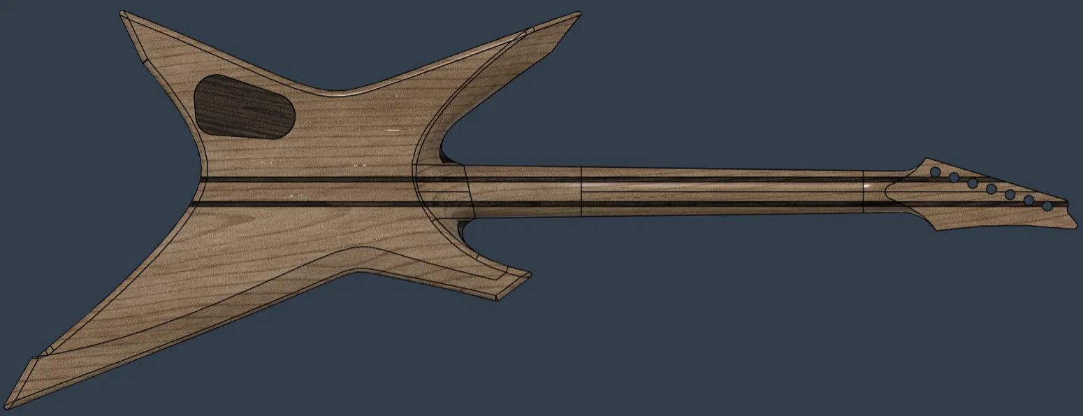 Ashes - Mẫu đàn guitar thiết kế cho máy CNC - Image 4