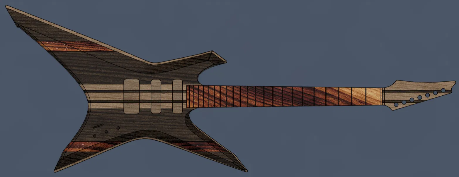 Ashes - Mẫu đàn guitar thiết kế cho máy CNC - Image 5