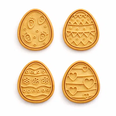 File STL Khuôn Cắt Bánh Quy Trứng Phục Sinh | Khuôn Fondant Họa Tiết Cà Rốt