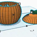 Mô hình hũ bí ngô (Pumpkin cup) in 3D dễ thương - Thumbnail 1
