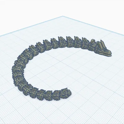 Mô hình rồng khớp nối in 3D làm móc khóa độc đáo