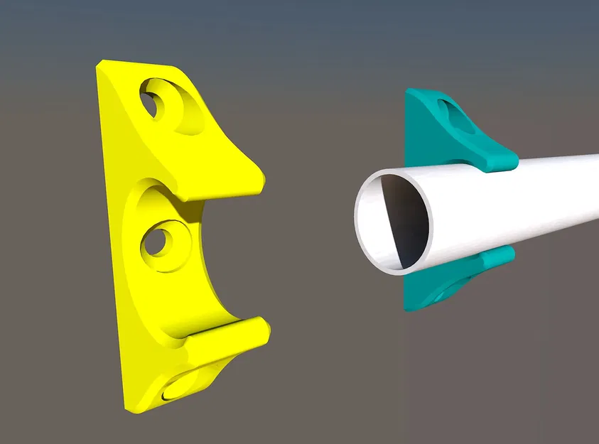 Kẹp ống / Giá đỡ ống kiểu snap-fit siêu chắc chắn - Image 1