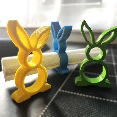 Vòng giữ khăn giấy hình chú thỏ trang trí Phục sinh