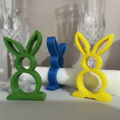 Vòng giữ khăn giấy hình chú thỏ trang trí Phục sinh