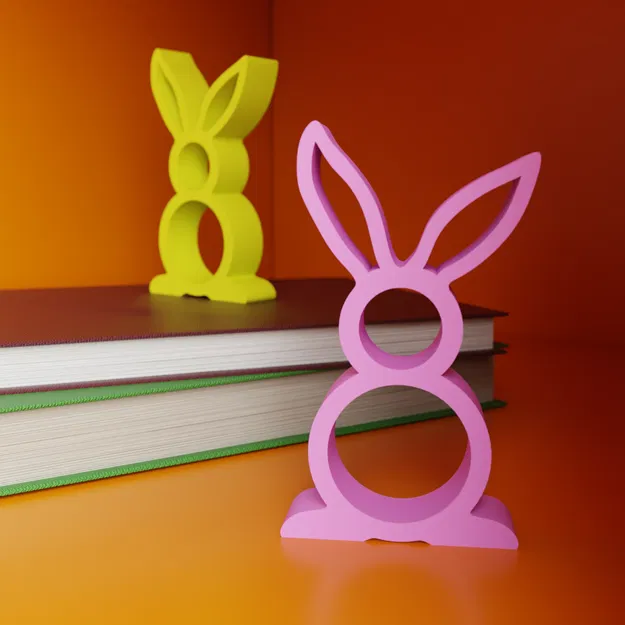Vòng giữ khăn giấy hình chú thỏ trang trí Phục sinh - Image 10
