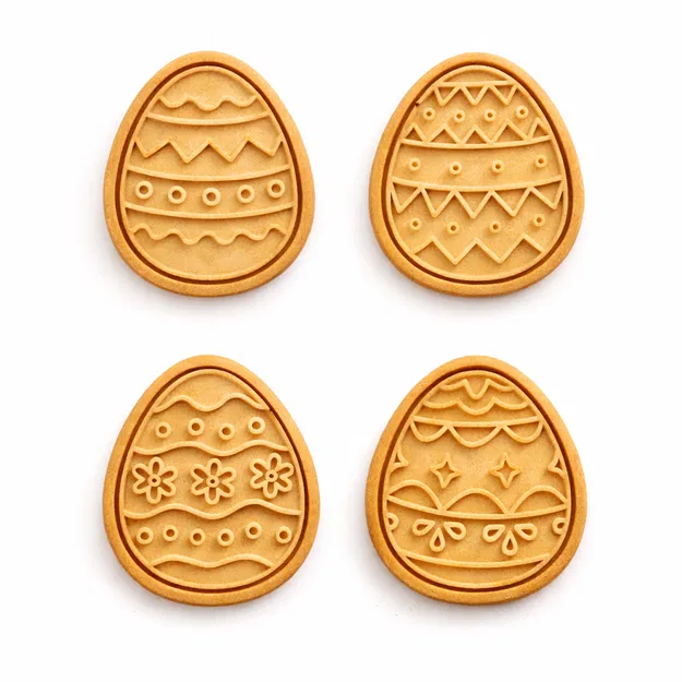 File STL Khuôn Cắt Bánh Quy Trứng Phục Sinh | Khuôn Fondant Trang Trí | File In 3D Làm Bánh - Image 2