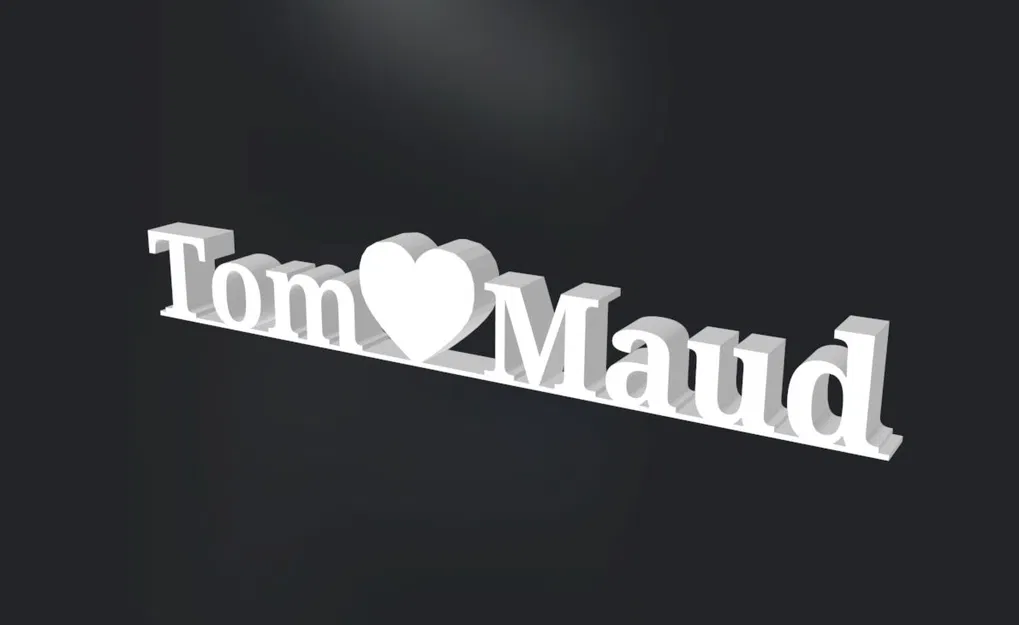 Bảng tên Tom ♥ Maud - Image 1
