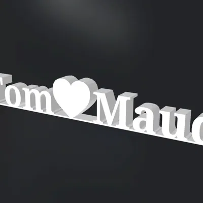 Bảng tên Tom ♥ Maud