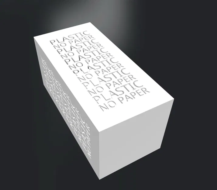 Giá treo ống hút gắn tường – Họa tiết "No Plastic No Paper" - Image 1