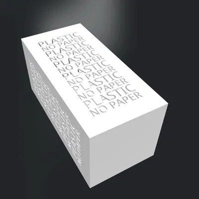 Giá treo ống hút gắn tường – Họa tiết "No Plastic No Paper"