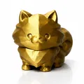 Mô hình mèo chibi phong cách Low Poly - Thumbnail 1