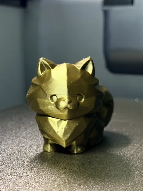 Mô hình mèo chibi phong cách Low Poly - Image 3