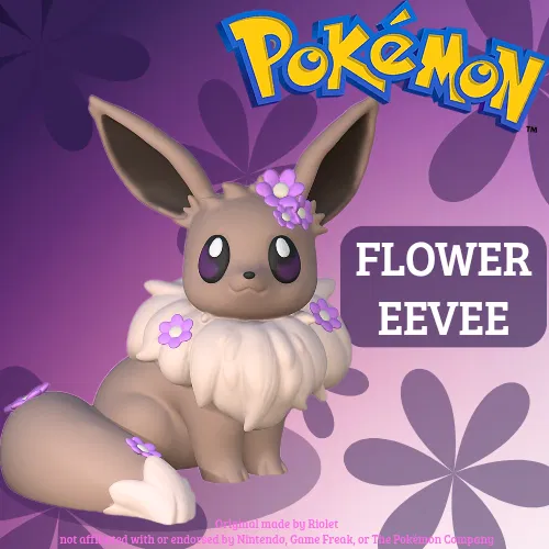 Mô hình 3D Flower Eevee - Pokémon Fanart - Image 1