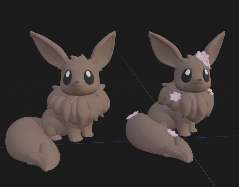 Mô hình 3D Flower Eevee - Pokémon Fanart - Image 2