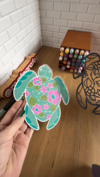 Rùa - Mô hình tô màu 2 phần