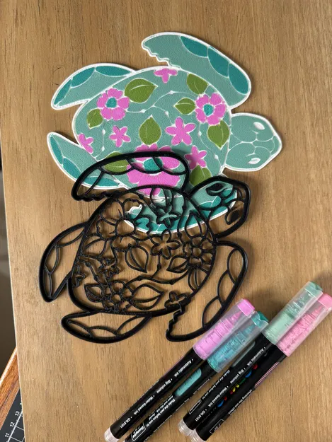 Rùa - Mô hình tô màu 2 phần - Image 3