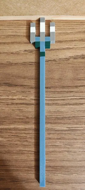 Mô hình 3D Đinh ba Trident trong Minecraft - Image 2
