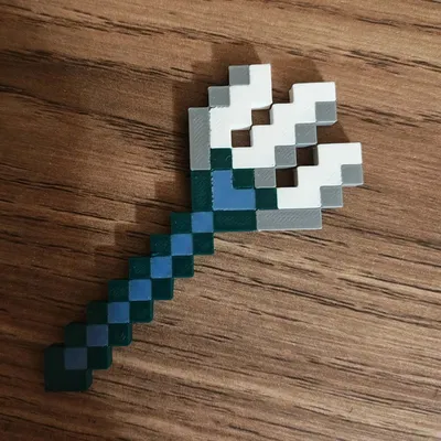 Mô hình 3D Đinh ba Trident trong Minecraft