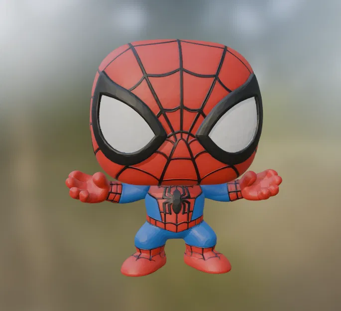 Mô hình Spider-Man phong cách Funko Pop (Hỗ trợ đa màu cho Bambu/Prusa MMU) - Image 2