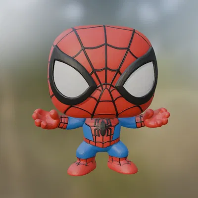 Mô hình Spider-Man phong cách Funko Pop (Hỗ trợ đa màu cho Bambu/Prusa MMU)