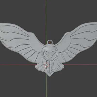 Mô hình trang sức mặt dây chuyền và trâm cài áo hình cú mèo độc đáo