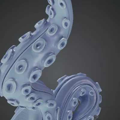 Mô hình 3D giá đỡ tay cầm hình xúc tu cách điệu