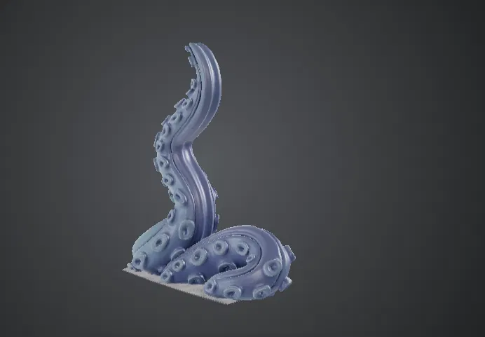 Mô hình 3D giá đỡ tay cầm hình xúc tu cách điệu - Image 3