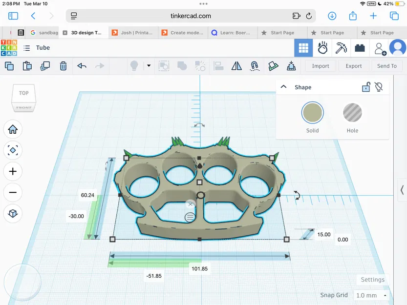 Mô hình Brass Knuckles - Phụ kiện trưng bày in 3D cực chất - Image 2