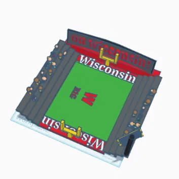 Mô hình sân vận động Badger Field in 3D trang trí độc đáo