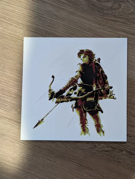 Mô hình BOTW-01: Tranh in 3D Link với cung tên - Image 1