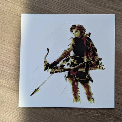 Mô hình BOTW-01: Tranh in 3D Link với cung tên