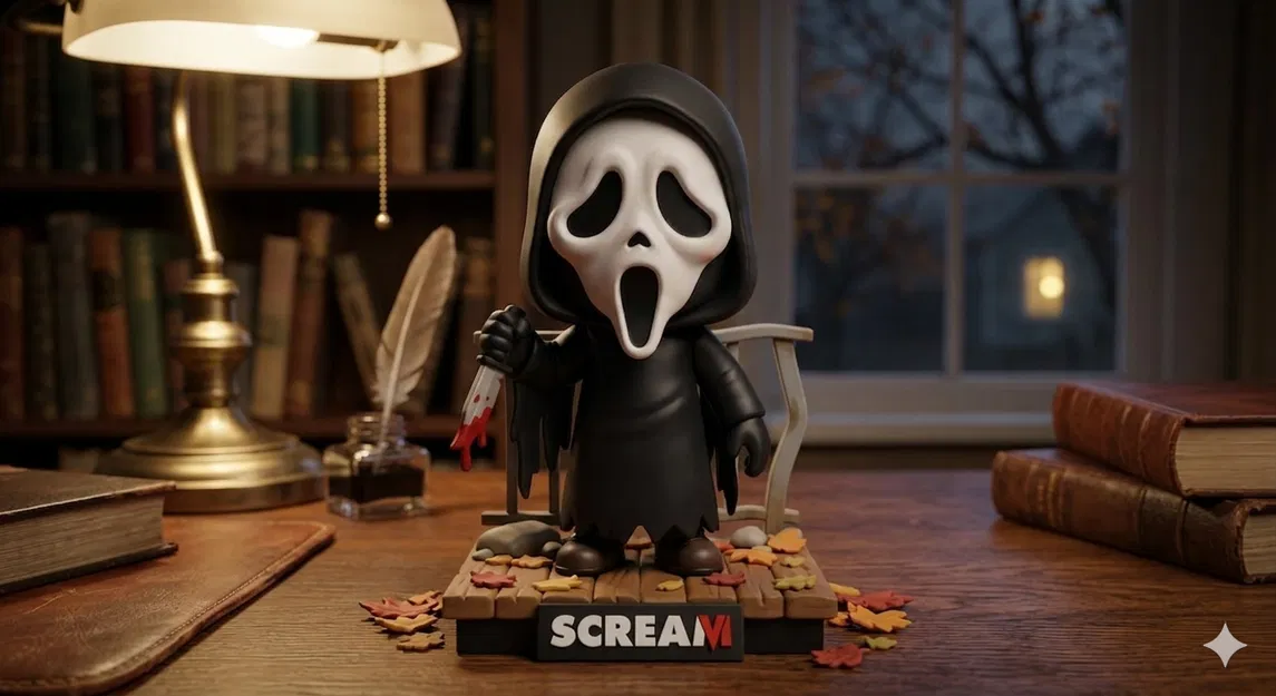 Mô hình 3D nhân vật Scream: Ghost Face phong cách Chibi đáng yêu - Image 1