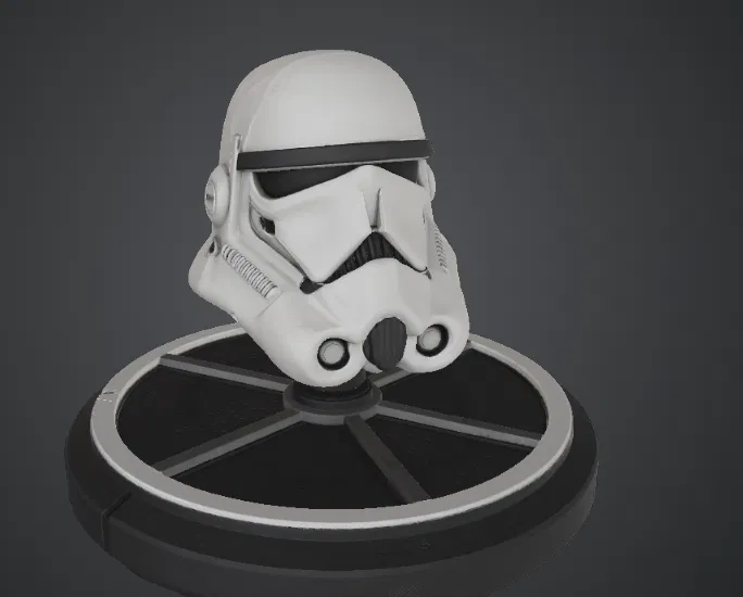 Mô hình tượng mũ bảo hiểm Stormtrooper - Đồ trang trí Star Wars 3D - Image 1