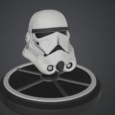 Mô hình tượng mũ bảo hiểm Stormtrooper - Đồ trang trí Star Wars 3D