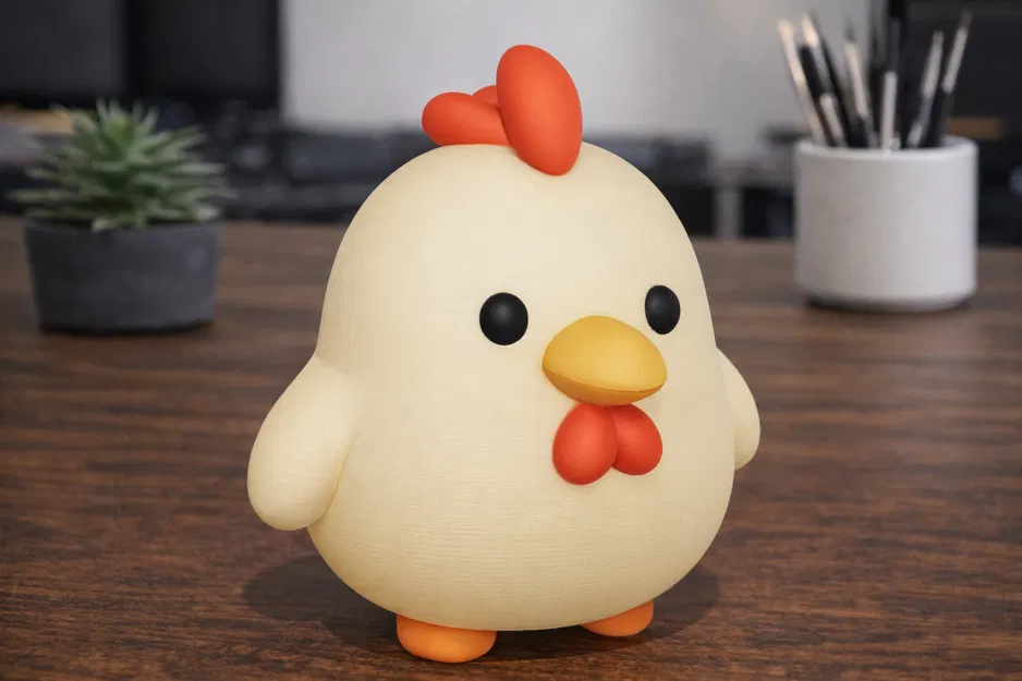 Chú Gà Hoạt Hình Dễ Thương – Mô Hình Gà Con Đáng Yêu - Image 1