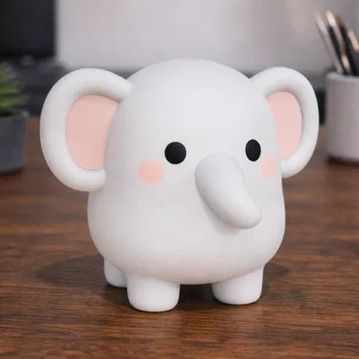 Chú Voi Hoạt Hình Siêu Đáng Yêu – Mô Hình Voi Nhỏ Trang Trí