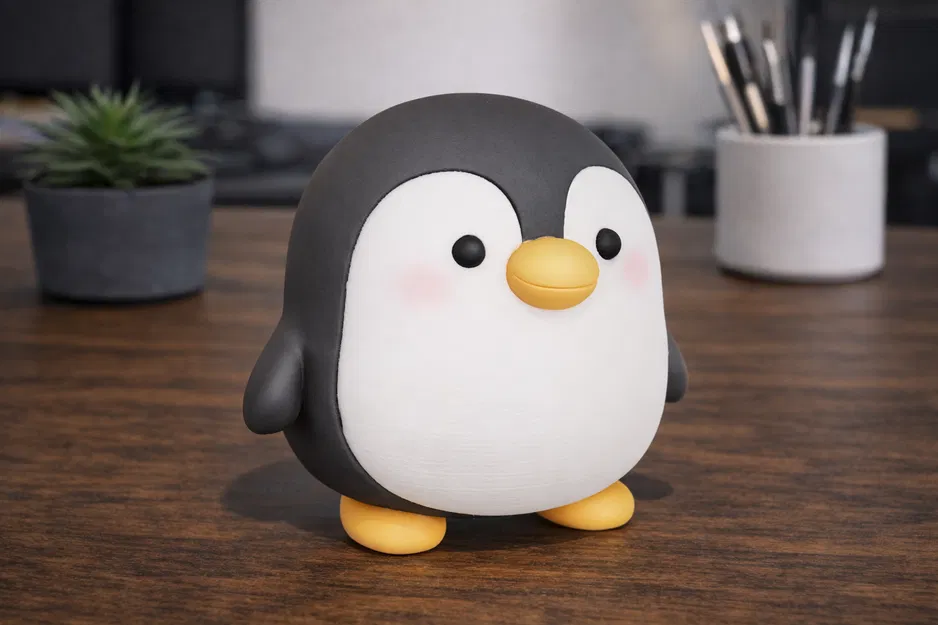 Mô hình chú chim cánh cụt hoạt hình dễ thương - Image 1