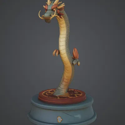 Mô hình tượng rồng Trung Hoa 3D đẹp mắt - Tệp STL chất lượng