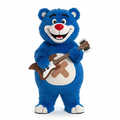 Mô hình in 3D chú gấu Drunken Bear chơi guitar siêu ngầu