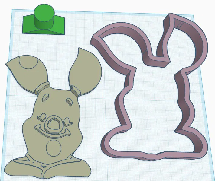 Khuôn cắt bánh hình Piglet - Winnie the Pooh (3D Printing Model) - Image 1