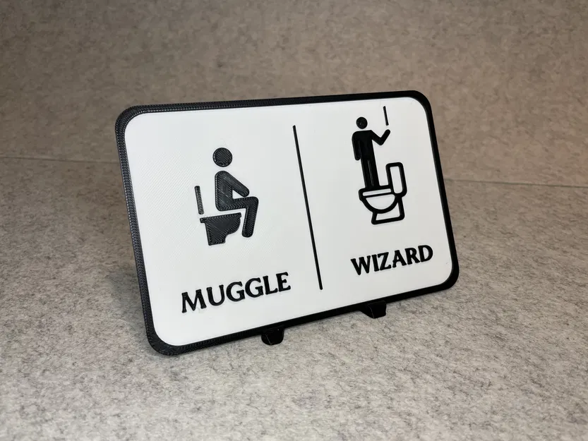 Biển báo nhà vệ sinh Harry Potter Muggle Wizard trang trí cực chất - Image 5